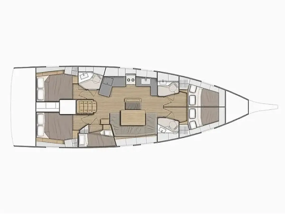 Oceanis 46.1 (2025) in Greece deck plan