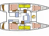 Cocktail Creole 4-12 Cab. - Cabin Cruise Seychelles - [Layout image]