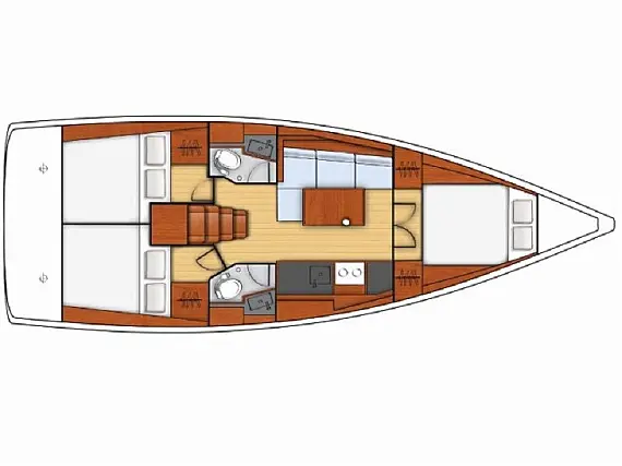 Beneteau Oceanis 38.1 - Immagine di layout