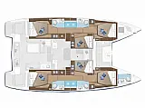 Lagoon 50 (6 cabs) -  Skippered - Layout image