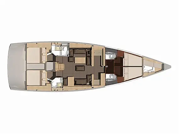 Dufour 560 Grand Large - Layout image