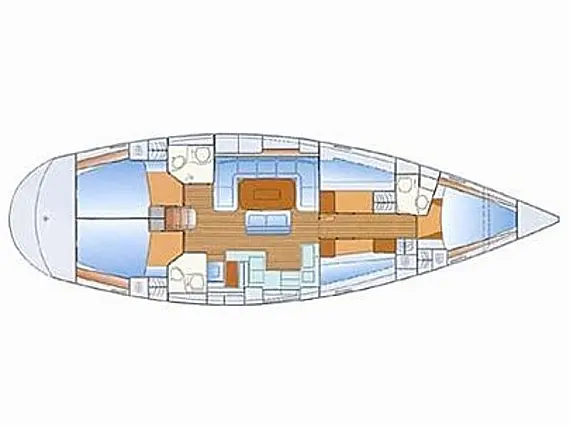 Bavaria 50 Cruiser /5cab - Immagine di layout
