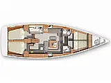 Hanse 455 - Layout image