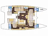 Lagoon 52F (5 cab) - Layout image