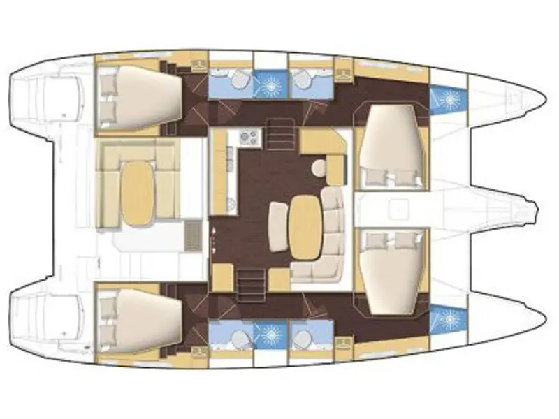 Lagoon 420 layout
