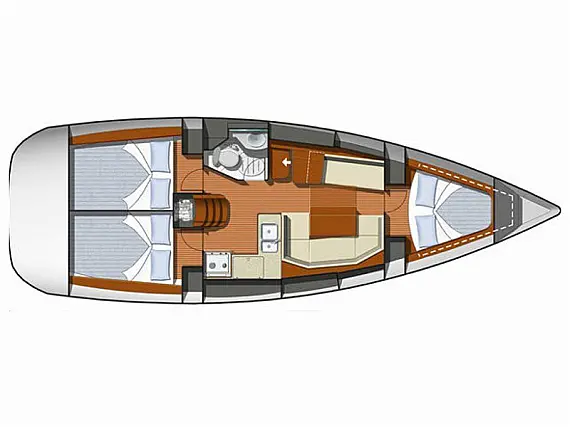 Sun Odyssey 36i - Immagine di layout