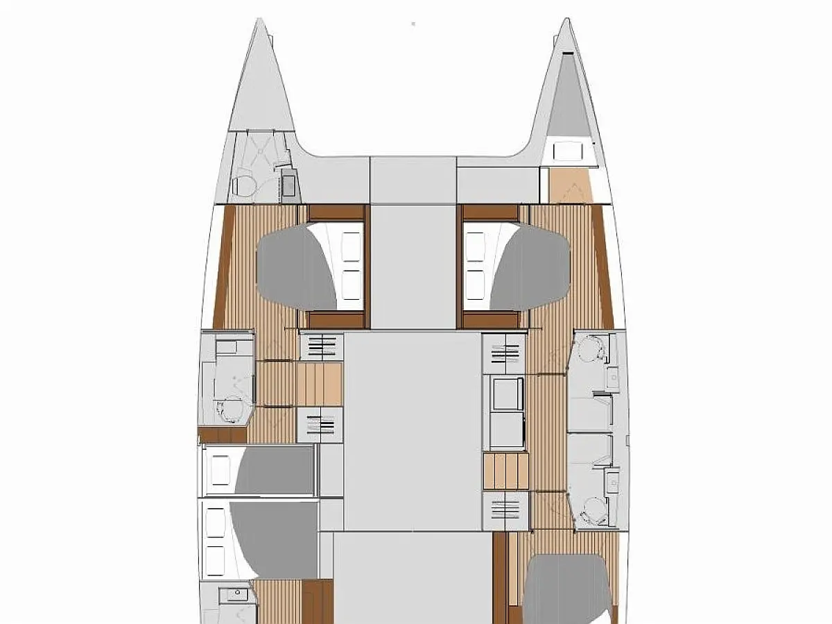 Tanna 47 (2026) in Sardinia deck plan