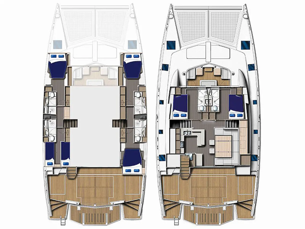Leopard 58 (2020) in BVI deck plan
