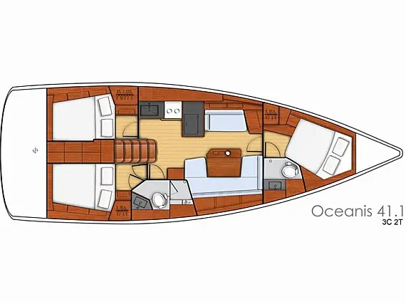 Oceanis 41.1 - Immagine di layout