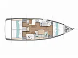 Sun Odyssey 440 / 4 cabins - [Layout image]