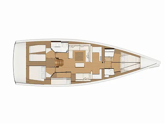 Dufour 520 GL - Layout image