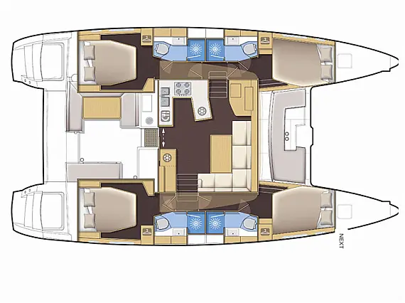 Lagoon 450 F Luxury - Immagine di layout