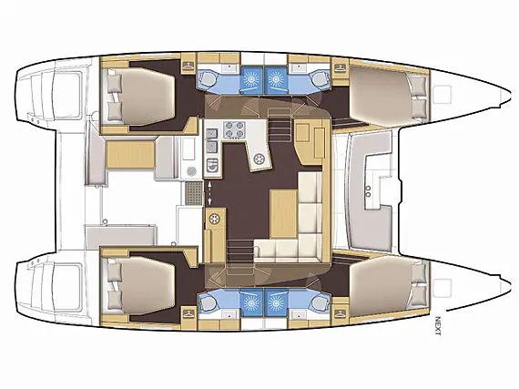 Lagoon 450 F Luxury - Immagine di layout