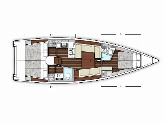 X-Yacht 4-3 - Immagine di layout