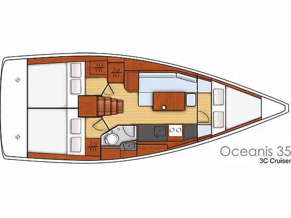 Beneteau Oceanis 35 - Immagine di layout