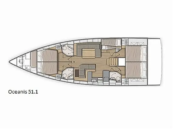 Oceanis 51.1 - Layout image
