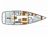 Hanse 430 - Layout image
