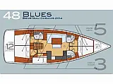 Oceanis 48 (5 cabins) - [Layout image]