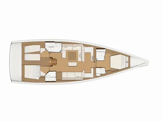 Dufour 520 GL(owner version) - Layout image