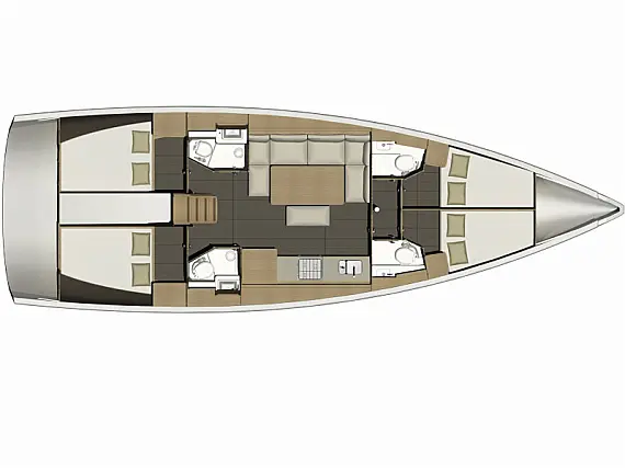 Dufour 460 Grand Large - Layout image