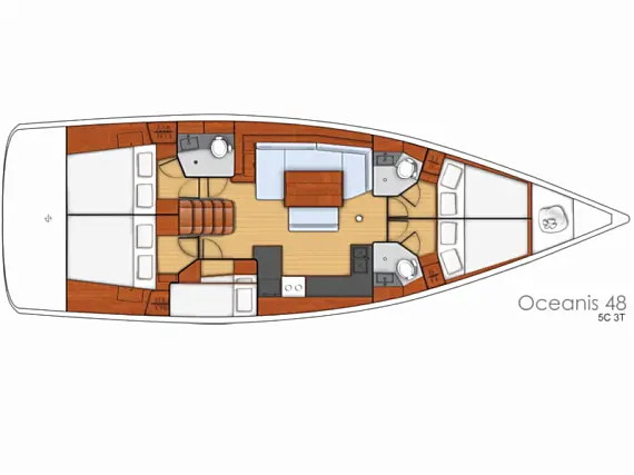 Beneteau Oceanis 48 - Immagine di layout