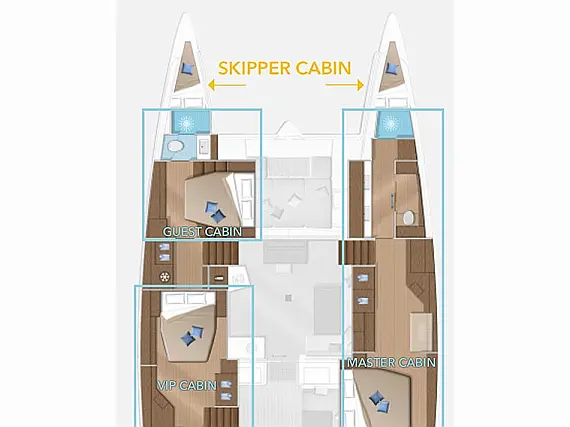 Lagoon 52 F owner version - Immagine di layout