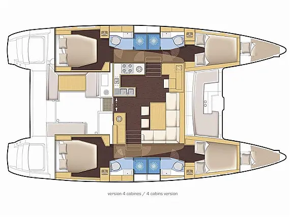 Lagoon 450 Fly - Immagine di layout