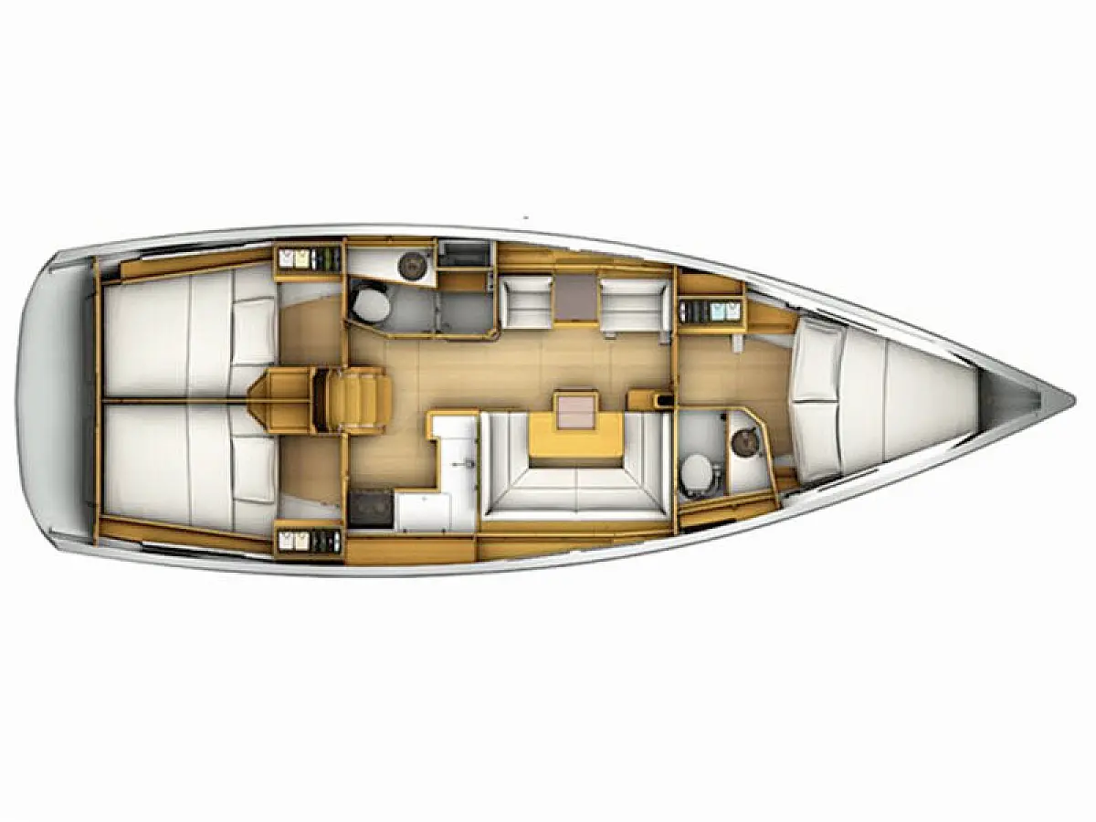 Sun Odyssey 409 (2012) in Thailand deck plan