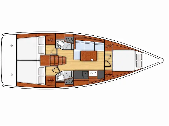 OCEANIS 38.1 BT - Immagine di layout