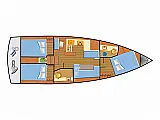 Sun Odyssey 410 - Layout image