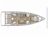 Oceanis 51.1/ 3 cabins - owner's version - [Layout image]