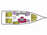 Oceanis 46.1 (5 cab) - Layout image