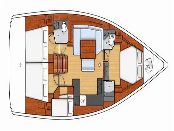 Beneteau Oceanis 48 - Immagine di layout