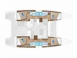 Lagoon 450  Flybridge - Layout image