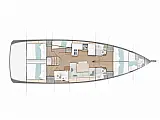 Sun Odyssey 490 5 cabins - [Layout image]