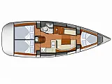 Sun Odyssey 36i performance  - Layout image