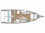 Sun Odyssey 440 - 3 Cabins - [Layout image]