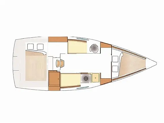 Beneteau 25 Platu - Layout