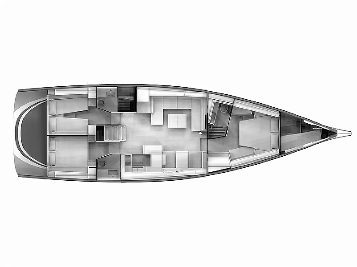 Grand Soleil 52 (2024) in Croatia deck plan