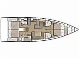 Oceanis 51.1 - 6 Cabins - [Layout image]