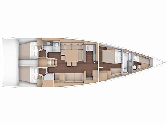 Dufour 56 Exclusive Owner Version - Layout image