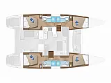 Lagoon 450  Flybridge - Layout image