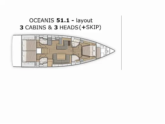 Oceanis 51.1 - Immagine di layout