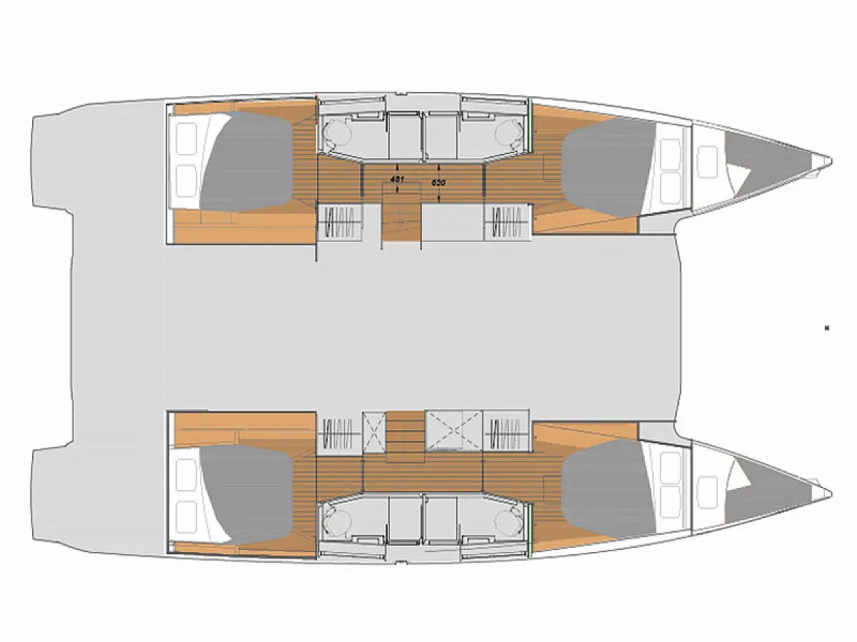 Elba 45 (2025) in Croatia deck plan