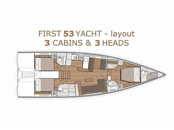 First Yacht 53  - Immagine di layout