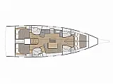 Oceanis 46.1 (4 cab) - Layout image