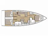 Oceanis 40.1 - (3 double beds) - [Layout image]