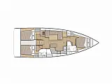 Oceanis 40.1 (3cab) - Layout image