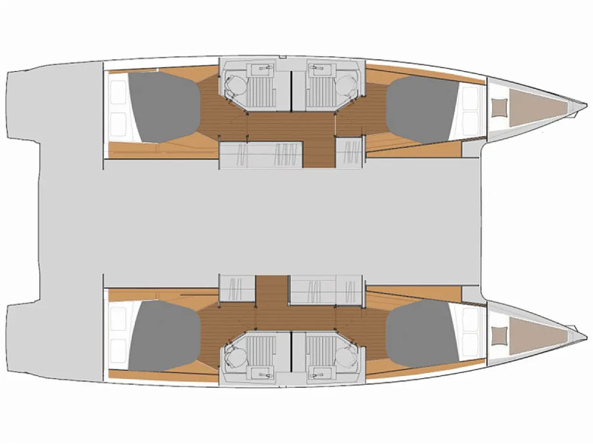 Astréa 42 (2025) in Croatia deck plan