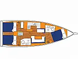 Sunsail 410 - Layout image